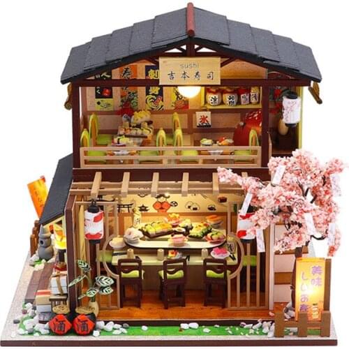 DIY Wooden Doll House Japan Style Miniature Kits Mini Dollhouse With Furniture Precised Design Decoration Casa Miniatura