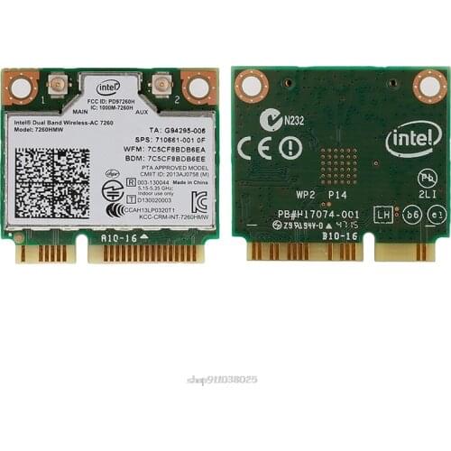 Dual Band Wireless-AC 7260HMW Mini PCI-E BT4.0 Card for hp SPS 710661-001 D10 20 Dropship