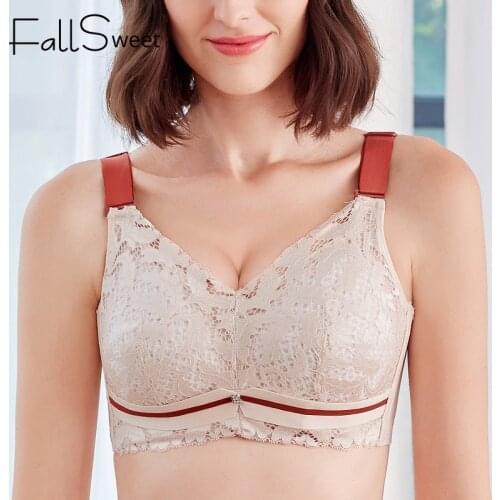 FallSweet Minimizer Bra Wireless Sexy Lingerie Thin Cup Female Underwear B C D E Cup
