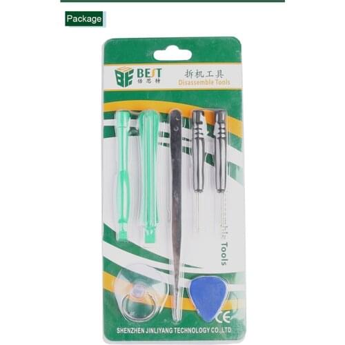 Disassemble Tools BST-588 7 in 1 Opening Tools Disassemble Tools Kit Phone Repair Tools Kit Screwdriver Set Opening Pry Set Kits