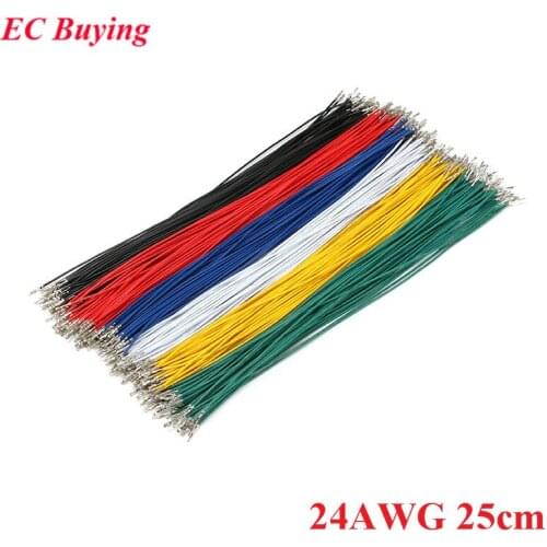 50pcs/lot Dupont Cable 24AWG 1P Jumper Wire Connector Double Head Spring Electronic Wire Female to Female Dupont Line 25cm 250MM