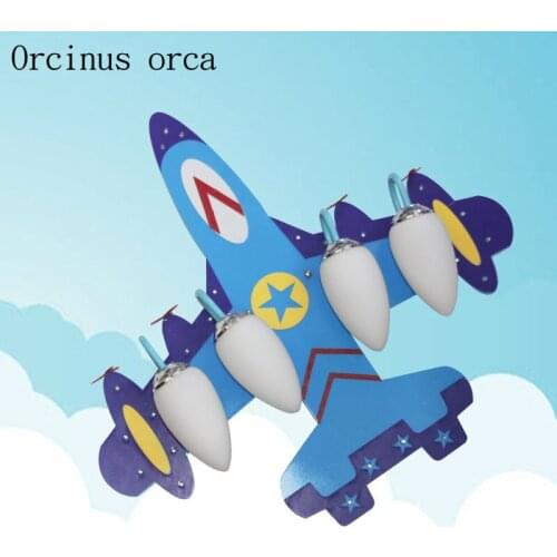 Creative cartoon aircraft chandelier kindergarten childrens room boys and girls bedroom modern eye protection led Chandelier