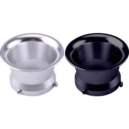 LETAOSK Black/Silver 55mm Motorcycle Horn Air Filter Wind Horn Cup Connector Fit For 32/34mm Carburetor Interface