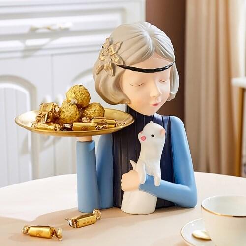 Fashion Bubble Girl Fairy Sculpture Resin Desktop Statues Creative Character Large Figure Gift for Girlfriend Girl Figurines New