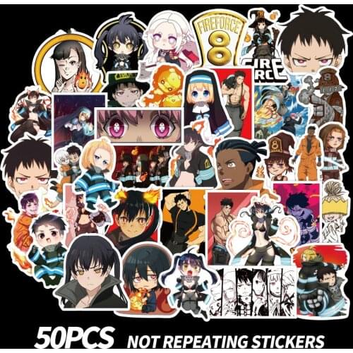 50/100Pcs Cartoon Fireman Sam Stickers Scrapbooking for Kids Rooms Home Decor Diary Notebook Label Toy Sticker