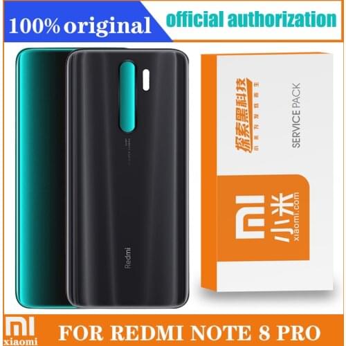 Original Back Housing Replacement for Xiaomi Redmi Note 8 Pro Note8 Pro Back Cover Battery Glass adhesive Sticker Repair parts