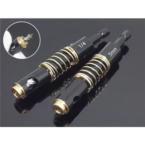 1PC NEW 2 Sizes HSS Brass Self Centering Hinge Twist Drill Bits 1/4" & 5mm Screw Hole Saw Woodworking Reaming Cabinet Tool