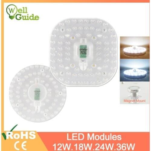 Ceiling Light 12W 18W 24W 36W LED Module Source Ceiling Lamp AC220-240V Source Round Bedroom Kitchen Indoor Lighting living room