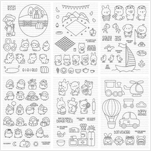 Animal Clear Stamp/Seal for DIY scrapbooking/photo album Decorative clear stamp sheets A6039