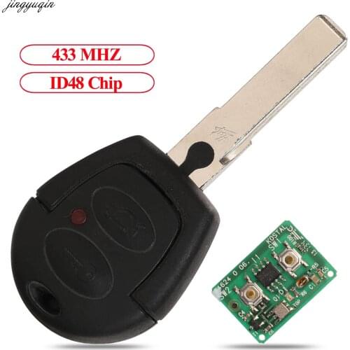 Jingyuqin Remote Car Key 433MHz ID48 Chip For VW Volkswagen Gol Genuine Parts Original Board OEM 2 Button Fob Control