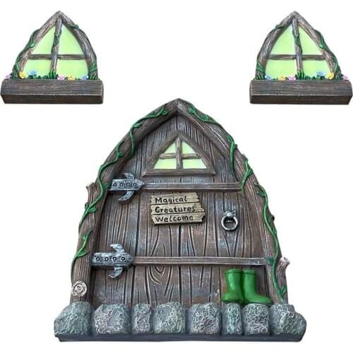 Courtyard Garden Miniature Fairy Trees Decors Patio Lawn Ornament Garden Outdoor Statues Trees Decoration Yard Art Sculpture