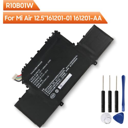 Original Laptop Battery R10B01W For Xiaomi Mi Air 12.5 inch Laptop 161201-01 161201-AA Authentic Replacement Battery 3620mAh