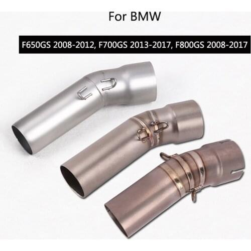 Mid Pipe for BMW F800GS F650GS F700GS F800GS ADV Motorcycle Exhaust Pipe 51/54mm Middle Connetting Tips Slip On Left Side