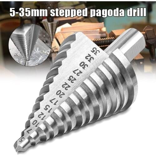 HSS Step Drill Fits in any Drill Chuck Tapered Drill 5-35mm Peeling for Metal Wood Plastics In Stock