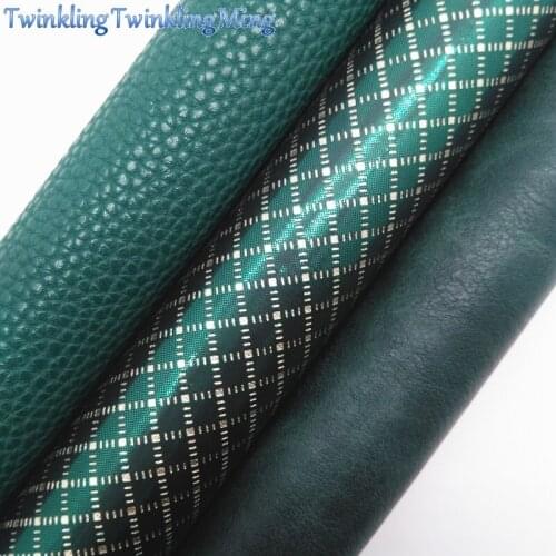 GREEN Glitter Fabirc, Faux Leather Fabric, Plaids Synthetic Leather Fabric Sheets For Bow A4 21x29CM Twinkling Ming XM541