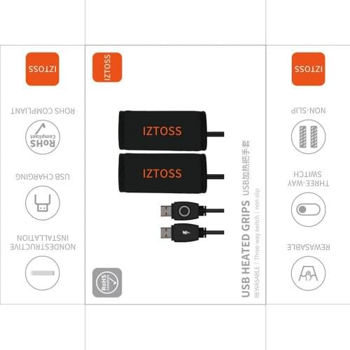 Universal Motorcycle Handlebar Grips USB Power Heated Wrap Handle Bar Heater Warmer Gifts for Women Men