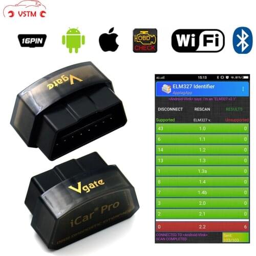 Vgate iCar Pro elm327 V2.1 WiFi/Bluetooth 3.0/4.0 Android Torque app OBDII scan tool