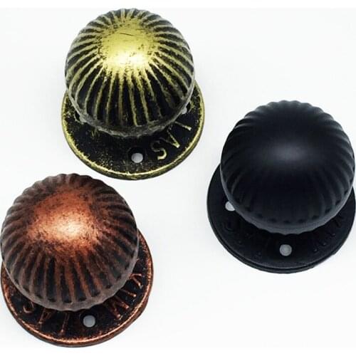 Round Ball Vintage Iron Wooden Door Knob Pull Handle Entry Gate Garden