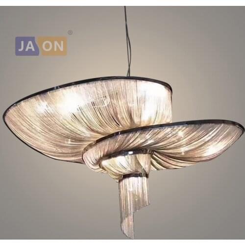 Art Deco Reto Vintage LED Aluminum Chain Pendant Lights.Pendant light Suspension Luminaire Lampen For Dinning Room