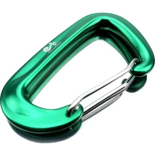 Green carabiner