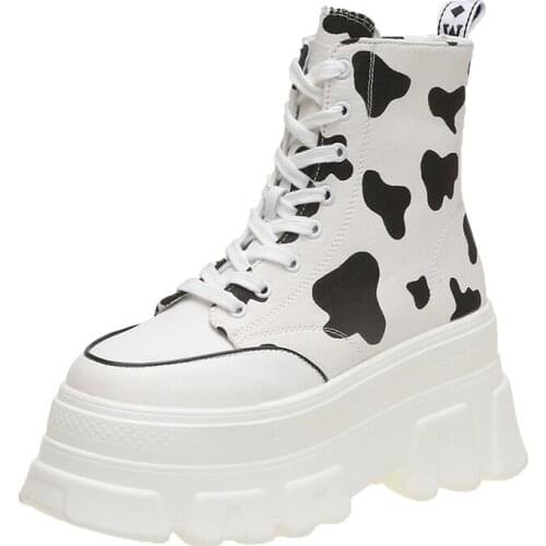 Fashion Womens Shoes 2021 New Platform Boots Women Chunky High Heels Casual Canvas Shoes Designer Fashion Ankle Boots for Women