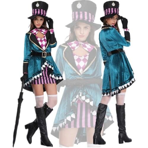 Alice in Wonderland Costumes Woman Magic Cosplay Girls Princess Quess Magic Halloween Cosplay Female Magical Dress