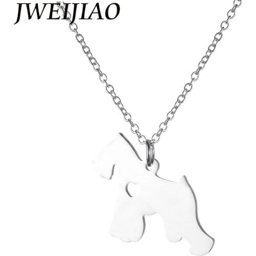 JWEIJIAO Fashion Stainless Steel Necklace UK West Highland Terrier Pendant Chain Necklace Animal Charms Statement Jewelry SKU13