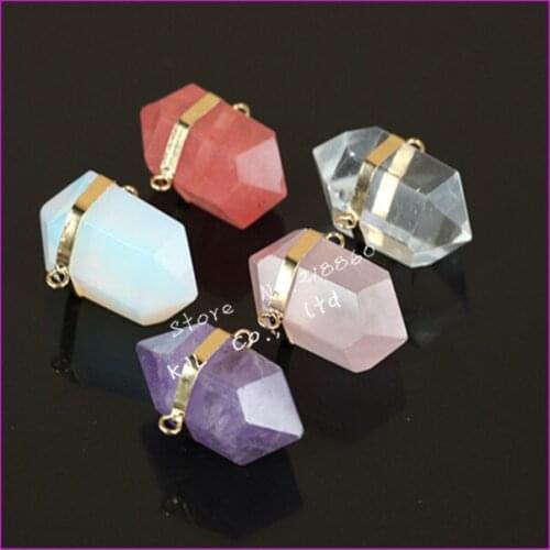 1 pcs 15X10mm New fashion Crystal Quartz opal Healing Point Chakra natural Gem Bead Stone Pendant for Necklace