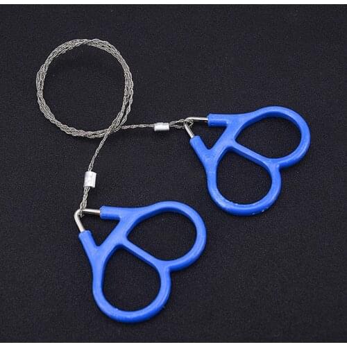 1 Pc Outdoor Camping Saw Emergency Survival Gear Stainless Steel Wire Survival Tool Kit Hand Pocket Wire Saw for Camping Hiking