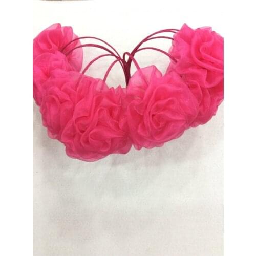 10 Piece Single Rose Bridesmaid Crown Pink Color Bridesmaid Crown Big Rose Crown Bridal Hair Accessory Bridesmaid Crown Gift