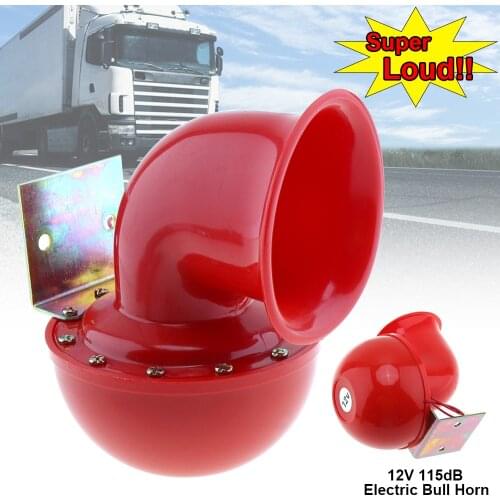 12V 115dB 175HZ Portable Bull Horns ABS Electric Raging Bull Air Horn Multi-tone and Claxon Horns for Car Truck Motorcycle Boat
