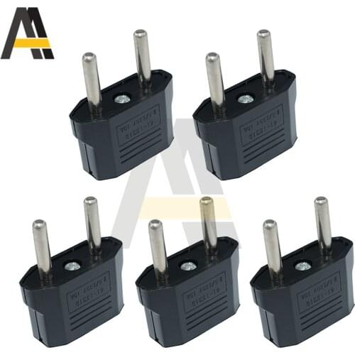 5pcs US To EU Euro Europe Plug Power Plug Converter Travel Adapter US to EU Adapter Electrical Socket