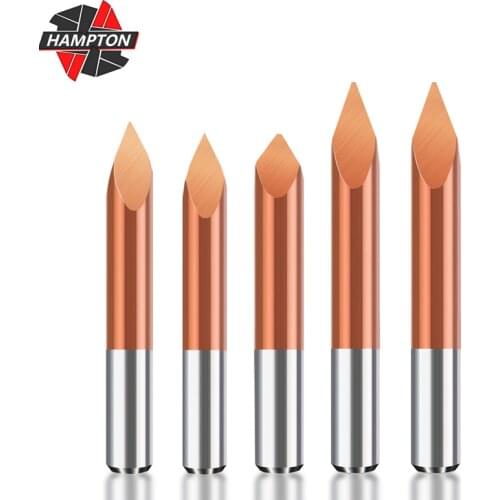 6mm Shank 3 Edge Pyramid Engraving Bits TiCN Coated 3D Milling Cutter 20-90 Degrees Tip 0.1-0.3mm Carving Bit CNC Milling Cutter