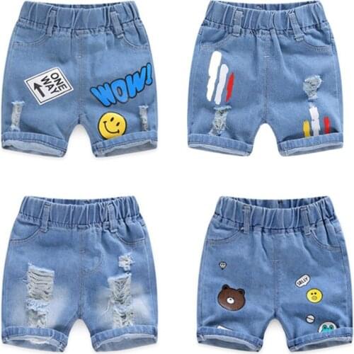 Boys baby shorts jeans 2021 summer boys denim cotton casual childrens shorts childrens pants 2-8 years old clothes