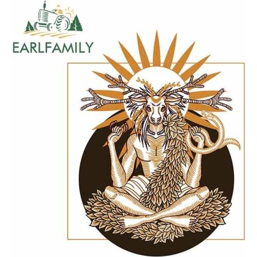 EARLFAMILY 13cm x 10.4cm for Deer Woman Personality Creative Car Stickers DIY Anime Waterproof Custom Printing Decal Decoration