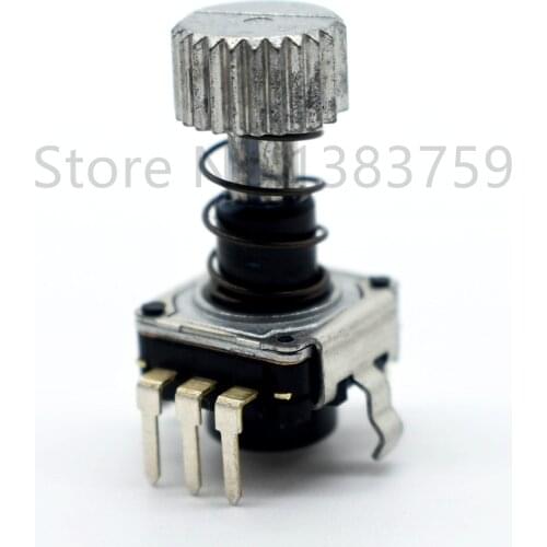 EC11 rotary encoder car CD car navigation volume potentiometer self-locking spring button switch