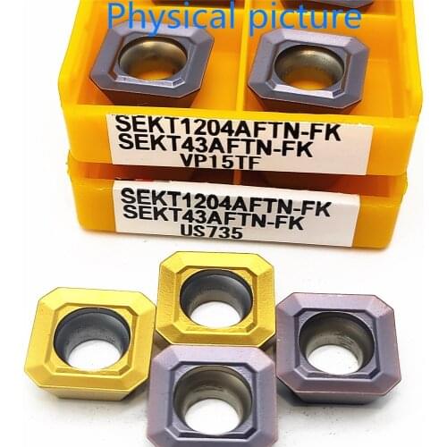 SEKT1204AFTN-FK US735 UE6020 VP15TF Milling Cutter CNC Lathe Carbide Insert Turning Tool For Stainless Steel or Steel Processing
