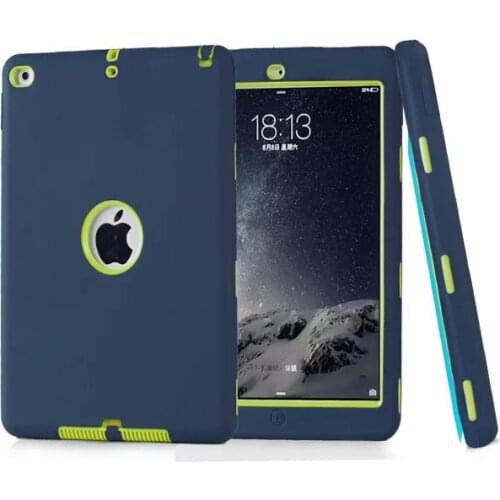 3 in 1 Safe Armor Durable Silicone PC 3 Layers Rugged Hybrid For iPad 6 Air 2 Case Cover For Apple iPAD 6 Case Cover