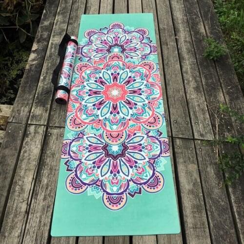 Nice design flower Natural Rubber Yoga Mat eco-friendly slip-resistant Hot Yoga best yoga mat for hot yoga Fitness Gym mat