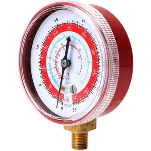 Red Air Conditioner R404/R134A/R22 Refrigerant High Pressure Gauge PSI KPA