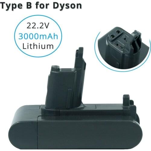 22.2V 3000mAh Type B Lithium Rechargeable Battery for Dyson DC31 DC35 DC44 DC45 Series DC44 MK2 Cordless Vacuum Cleanner