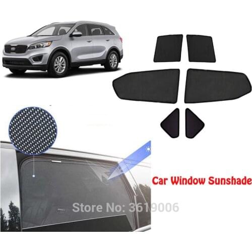 6pcs High-end custom For KIA Sorento 2015-2018 card type magnetic car curtain sun shade car window shade car styling
