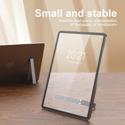 In-line metal folding tablet stand creative invisible mini desktop lazy stand aluminum alloy universal portable tablet stand