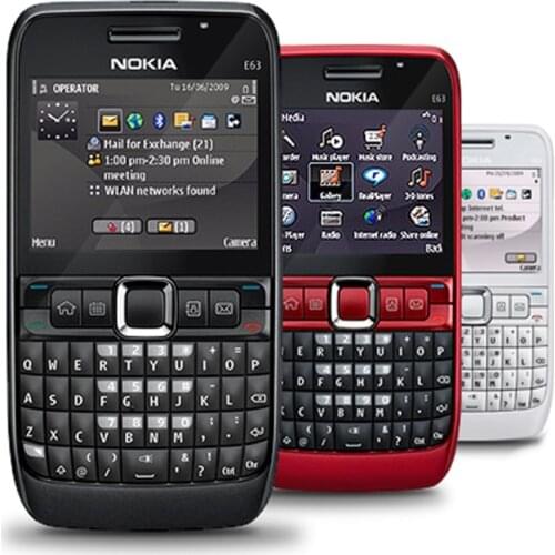 Unlocked Original NOKIA E63 3G Mobile Phone Wifi Bluetooth 2MP QWERTY Keyboard Cellphone & Arabic Russian Keyboard