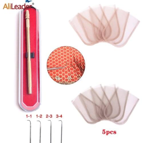 Alileader New Weaving Ventilating Needles With 4Pcs Pin Professional Ventilating Needle For Wig Making Lace Crochet Hook Tools