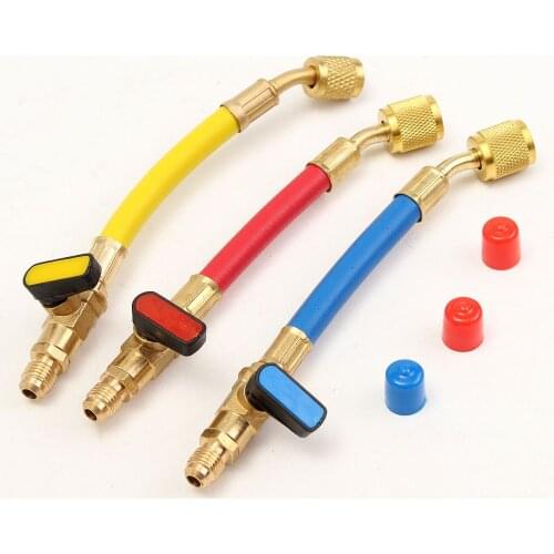 NEW A/C Refrigeration Charging Hoses Set Air Conditioning Pressure Gauge Hose for R134A R410A R12 R22 800PSI Manifold Gauge Set