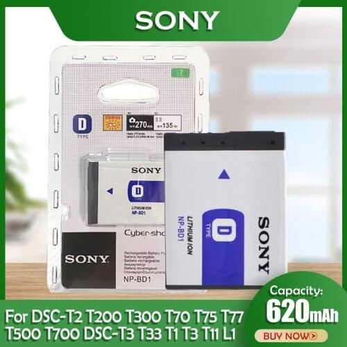 Original Sony NP-BD1 NP BD1 NPBD1 NP-FD1 Rechargeable Battery For TX1 T77 T90 T300 T500 T900 T200 T700 T75 T70 Camera Battery