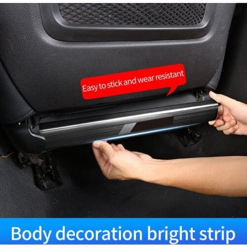 Car Accessories Rear Seat Under Back Anti Kick Strips for 5 7 Series 3GT X3X5X6X7 G30 G38 F15 F16 G11 G07 Stainless Steel