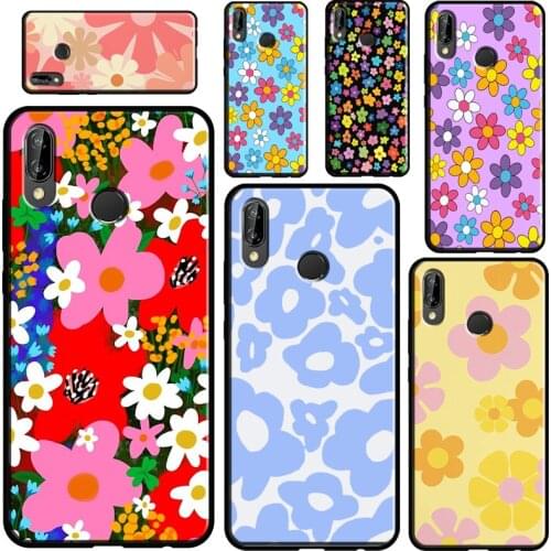 Psychedelic Flower Power Groovy Daisy For Huawei P40 Lite P20 P30 Pro Mate 20 P Smart Z 2019 Nova 5T Case For Honor 8A 8X 9X 10i