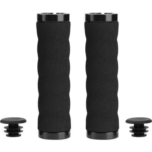 1 Pair Bicycle Grips MTB Silicone Sponge Handlebar Grips Anti-skid Shock-absorbing Soft Bike Grips Ultralight Cycling Handlebar